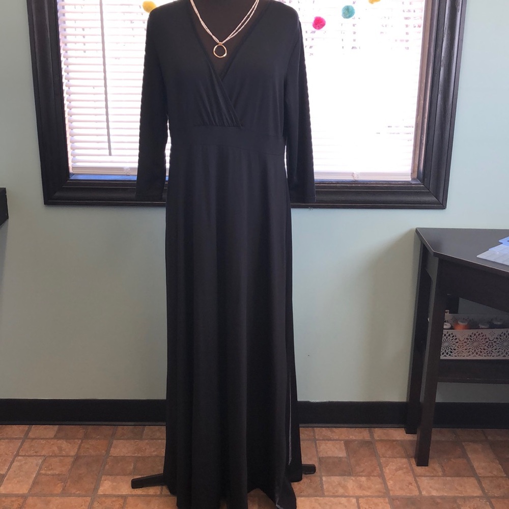 Black maxi dress
